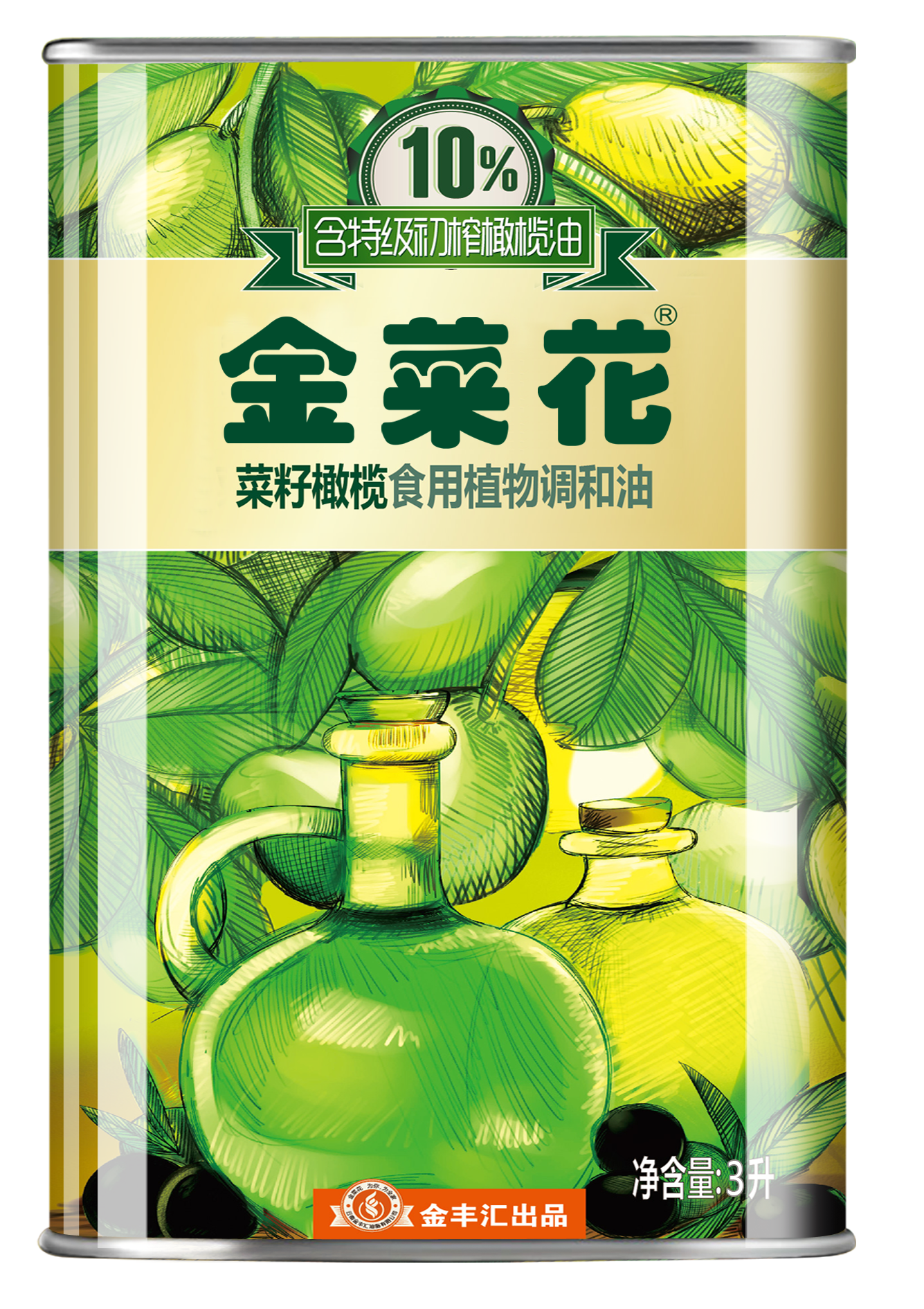 金菜花菜籽橄榄食用植物调和油